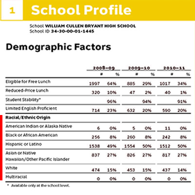 bryant high school demographic mix