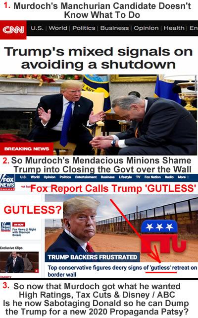 murdoch is propaganda puppet master of pinocchio president donald trump liar